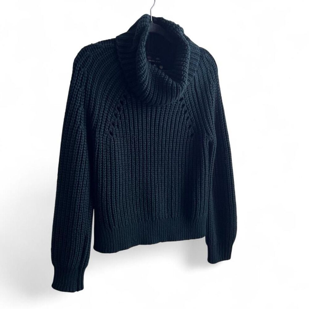 Kendall & Kylie Green Chunky Knit Cowl Neck Sweater Women's Small